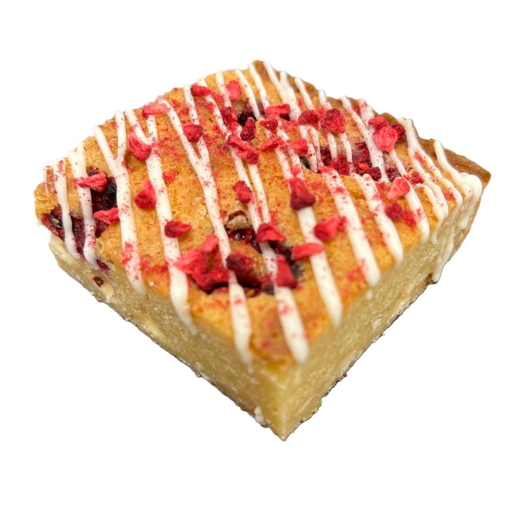 White Chocolate & Raspberry Blondie