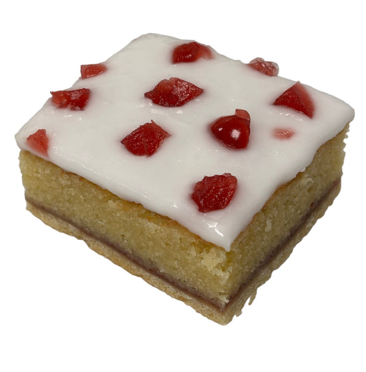 Iced Bakewell Slice