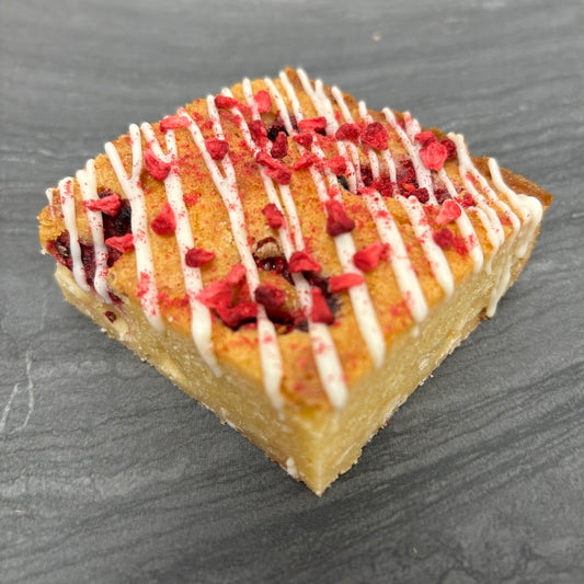 White Chocolate & Raspberry Blondie